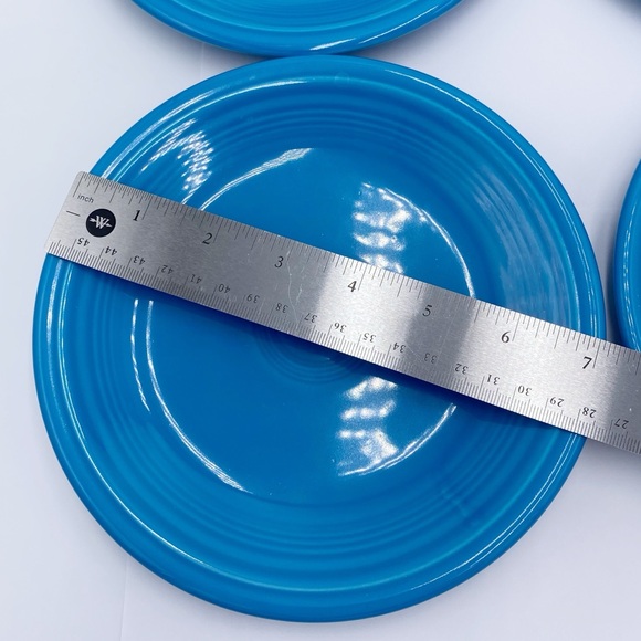 Fiesta Ware Salad Plates Set of Four Blue 7.25” - Picture 6 of 7